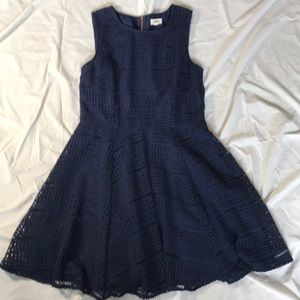 Navy blue sleeveless dress